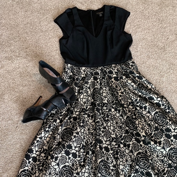 Ignite Evening Dresses & Skirts - Ignite Evening New York Black Gold High Low Cocktail Party Dance Brocade Dress